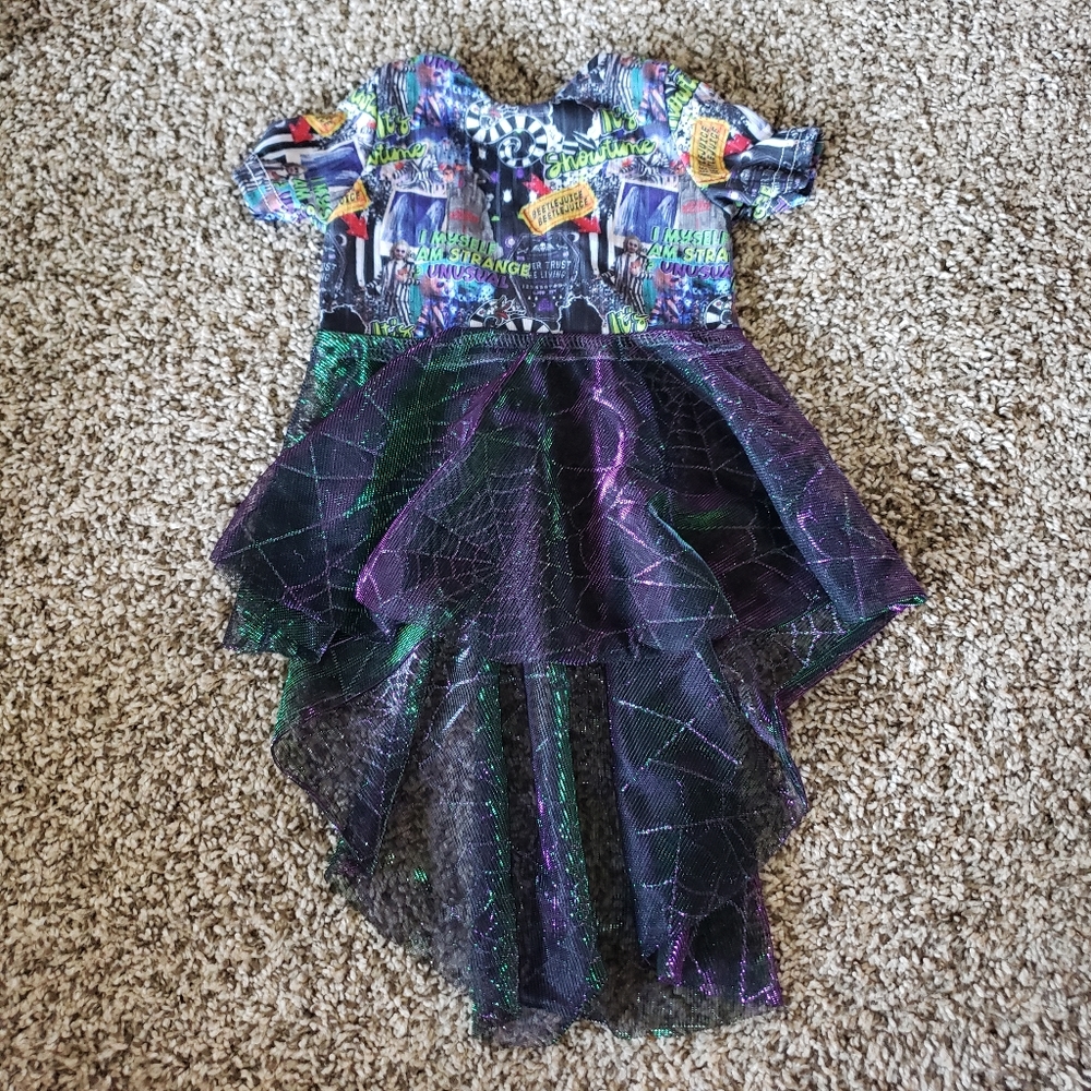 Beetlejuice Crop Top with Mesh Tail